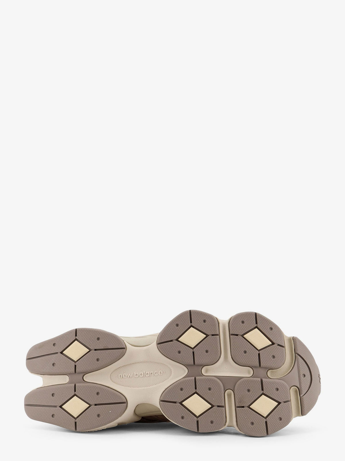 New Balance 9060 low-top mesh and suede sneakers - Mushroom