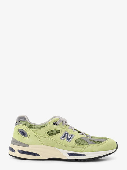 NEW BALANCE - Mesh and suede sneakers with side logo