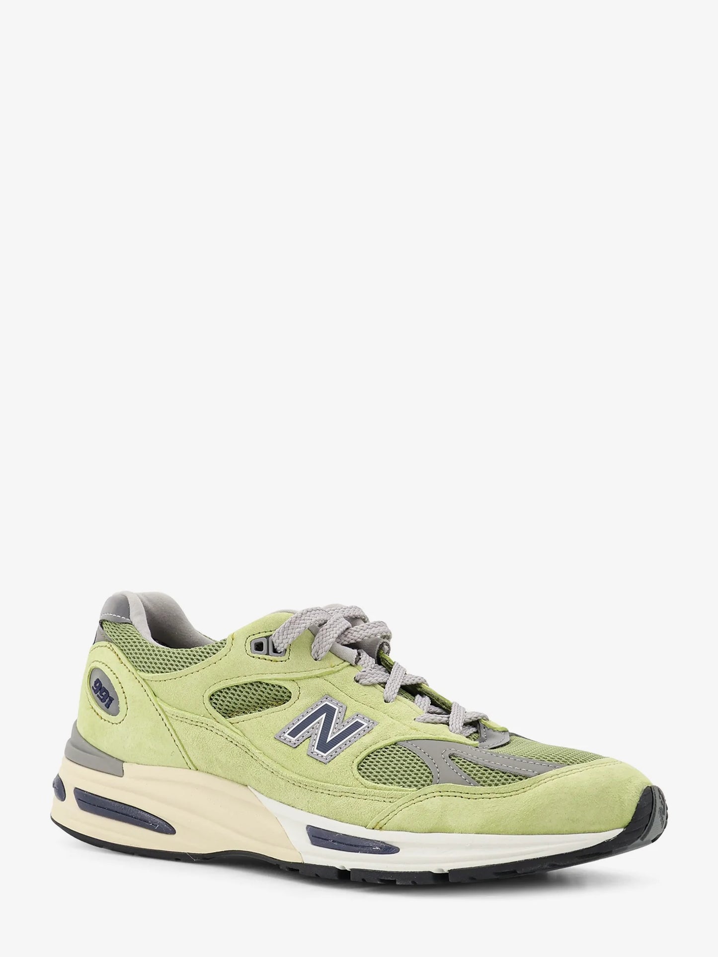 NEW BALANCE - Mesh and suede sneakers with side logo