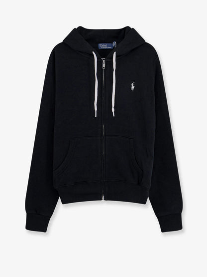Polo Ralph Lauren Cotton blend sweatshirt with embroidered logo on the front - Poloblack