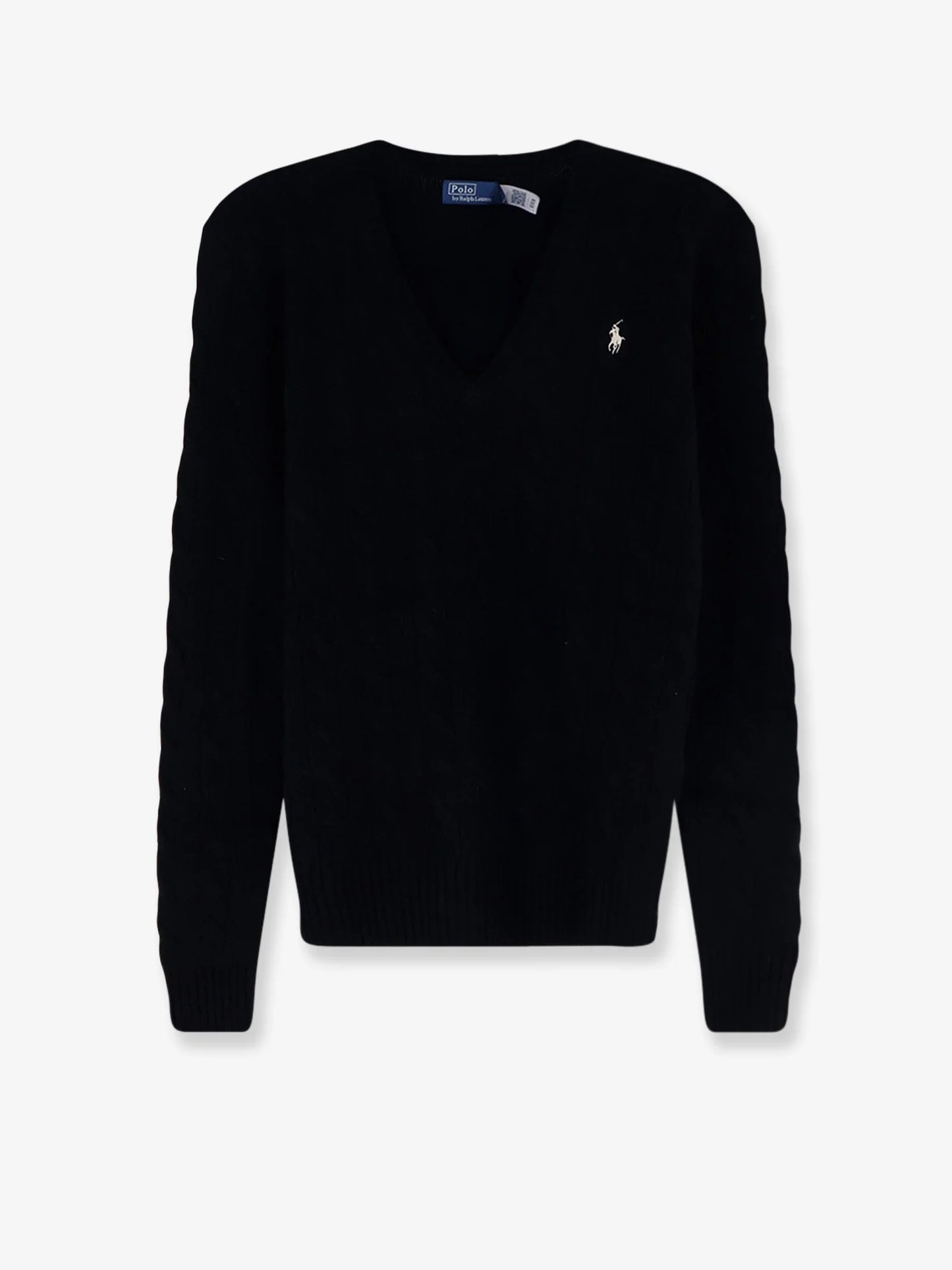 POLO RALPH LAUREN - Wool and cashmere blend sweater with embroidered logo on the front