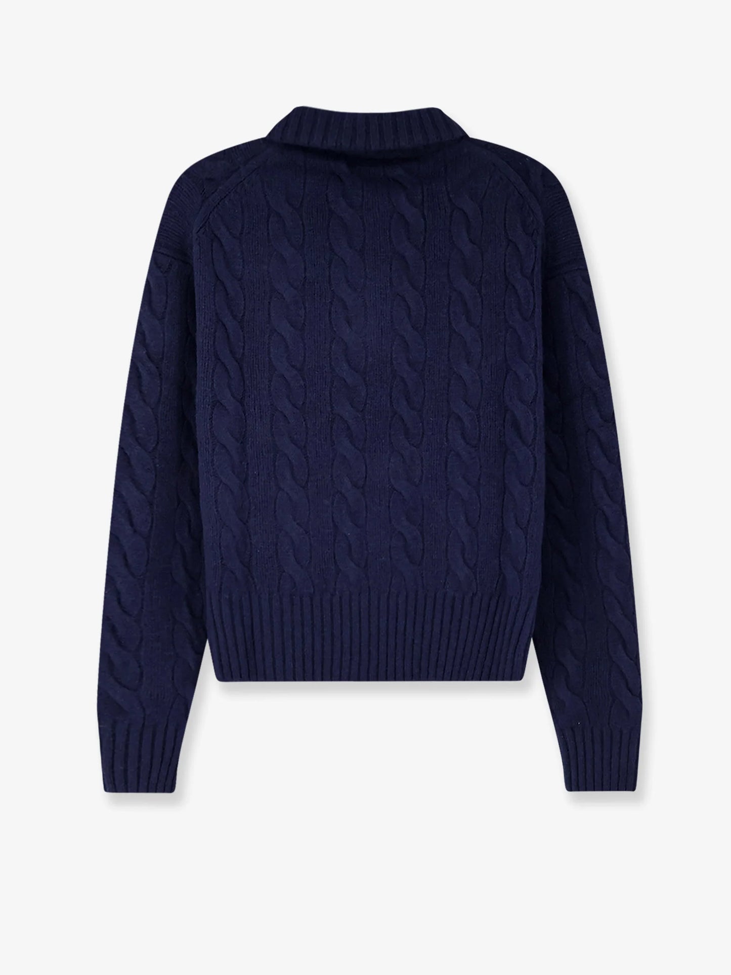 POLO RALPH LAUREN - Wool and cashmere blend sweater with contrasting embroidered logo