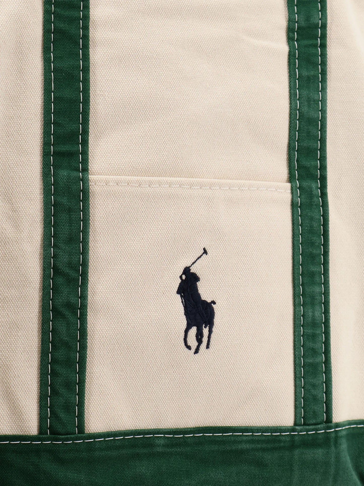POLO RALPH LAUREN - Denim shoulder bag with embroidered logo on the front