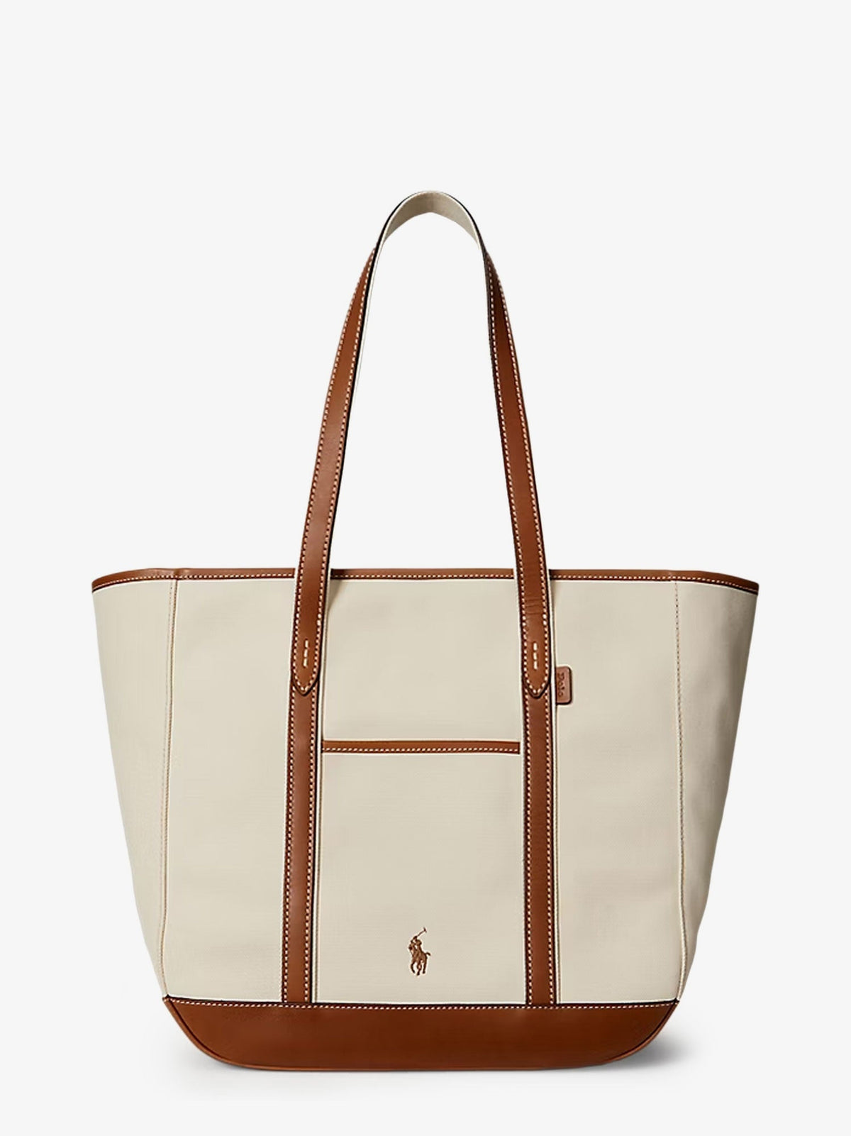 Polo Ralph Lauren Canvas shopping bag with embroidered logo - Ecrucuoio
