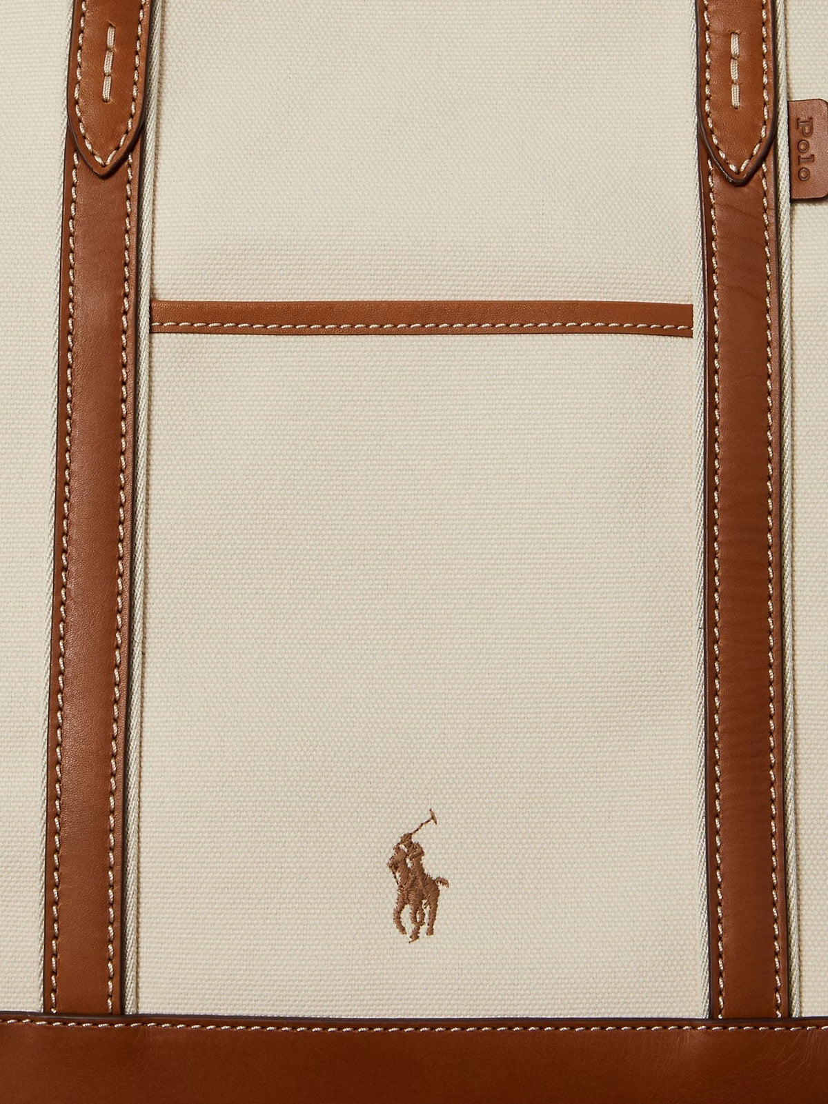 Polo Ralph Lauren Canvas shopping bag with embroidered logo - Ecrucuoio