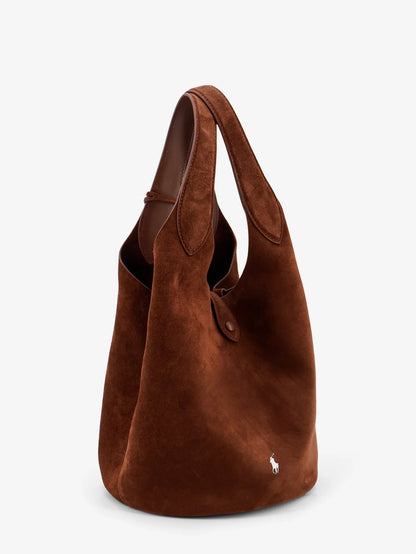 POLO RALPH LAUREN - Play suede shoulder bag with contrasting logo