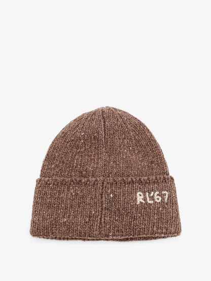 Polo Ralph Lauren Wool blend hat with logo insert - Darkbrown