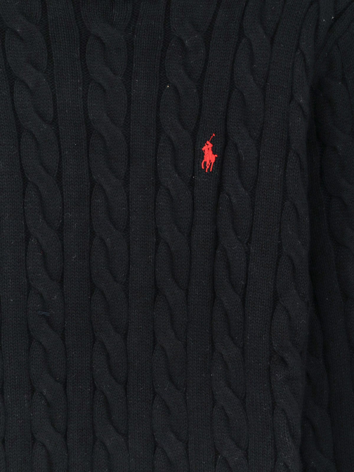 Polo Ralph Lauren Cotton sweater with braided knit - Poloblack