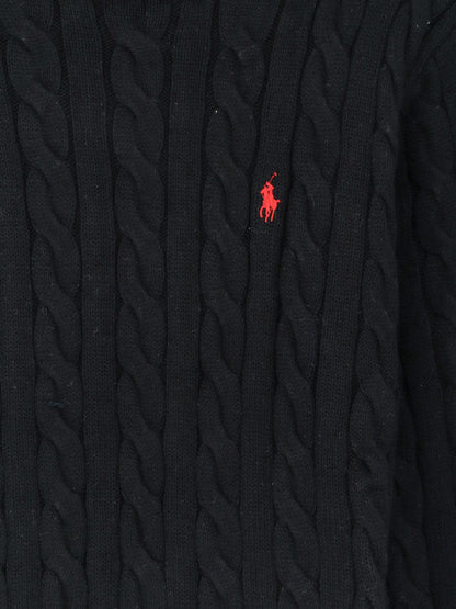Polo Ralph Lauren Cotton sweater with braided knit - Poloblack