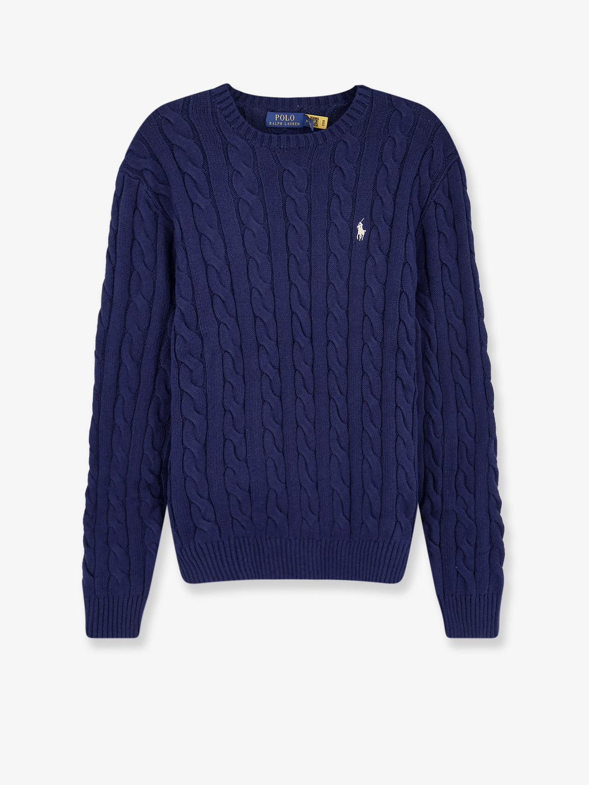 Polo Ralph Lauren Cotton sweater with embroidered logo on the front - Bright Navy