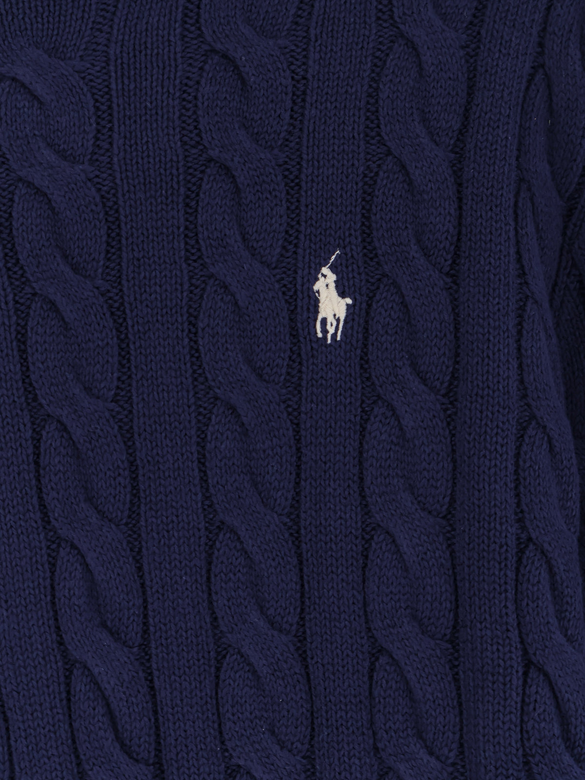Polo Ralph Lauren Cotton sweater with embroidered logo on the front - Bright Navy