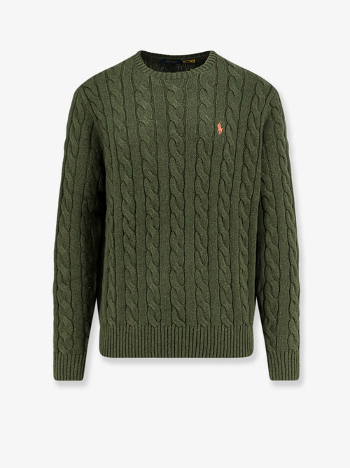 Polo Ralph Lauren Cotton sweater with embroidered logo on the front - Garden Trail Heather