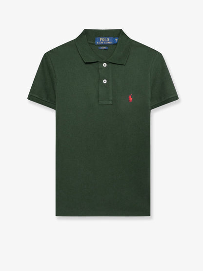 Polo Ralph Lauren Cotton polo shirt with embroidered logo on the front - College Green