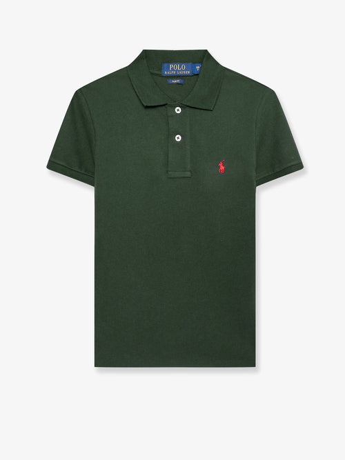 Polo Ralph Lauren Cotton polo shirt with embroidered logo on the front - College Green