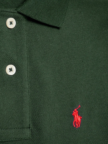 Polo Ralph Lauren Cotton polo shirt with embroidered logo on the front - College Green