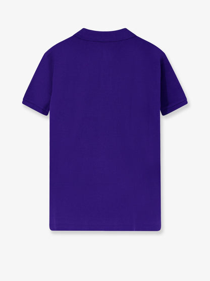 Polo Ralph Lauren Cotton polo shirt with frontal embroidered logo - Chalet Purple