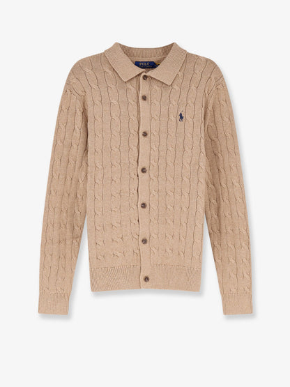 Polo Ralph Lauren Cotton cardigan with braided knit - Camelmelange