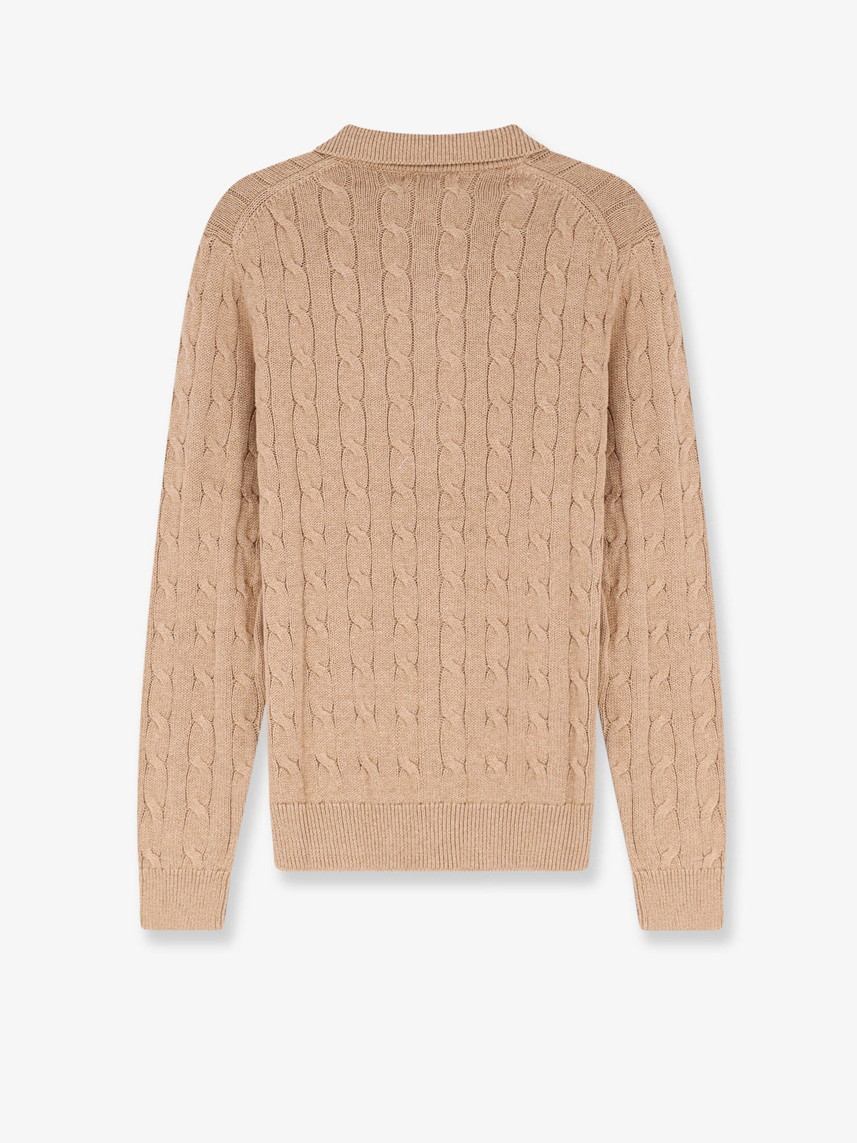 Polo Ralph Lauren Cotton cardigan with braided knit - Camelmelange