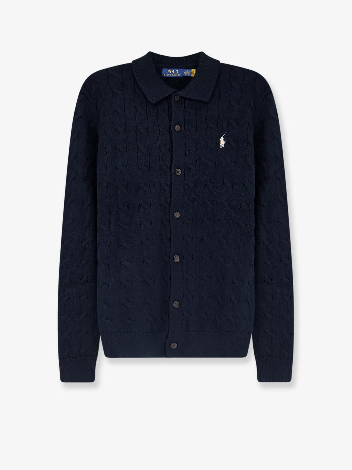 Polo Ralph Lauren Cotton cardigan with braided knit - Hunternavywc