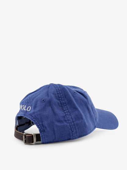 Polo Ralph Lauren Linen hat with embroidered logo on the front - Dusty Azure
