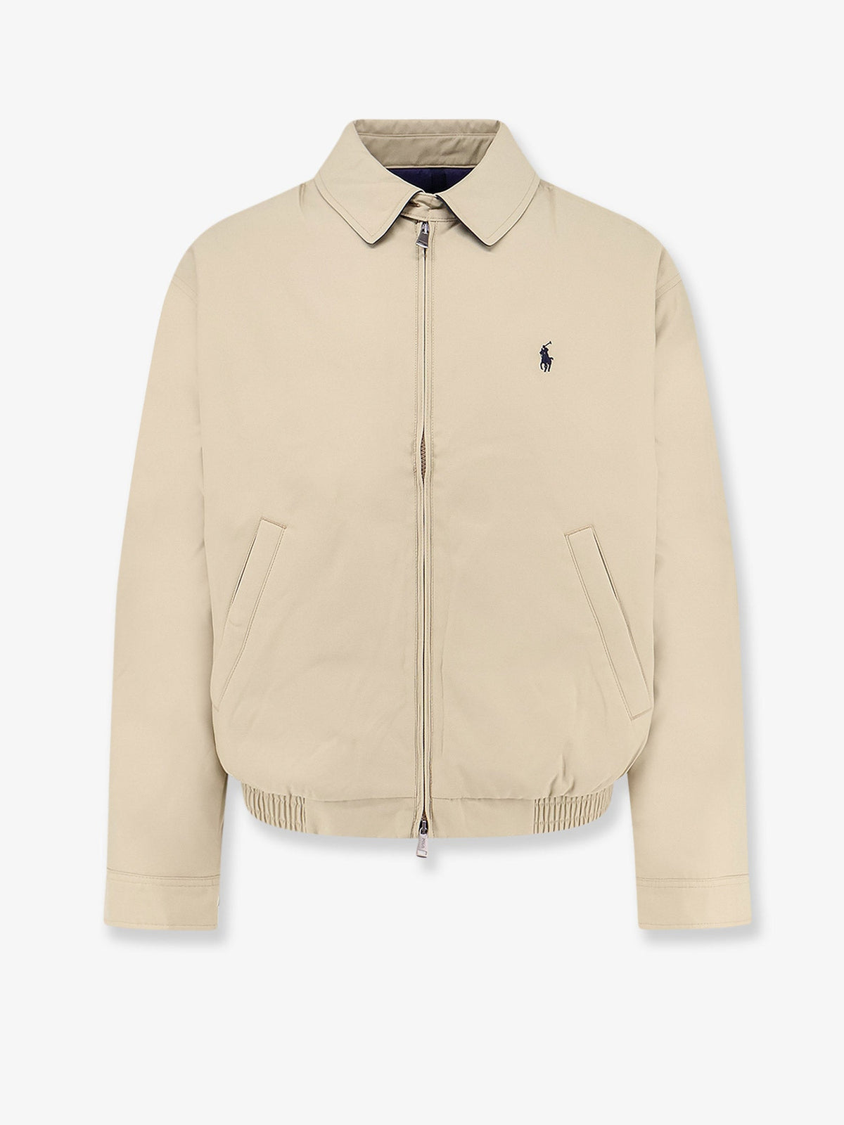 Polo Ralph Lauren Nylon down jacket with contrasting embroidered logo - Khakiuniform