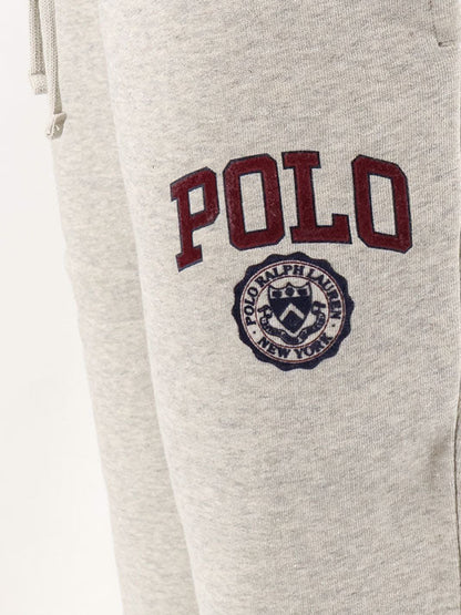 POLO RALPH LAUREN - Cotton blend jogging trousers with side logo print