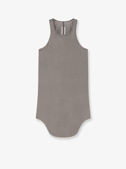 Rick Owens Tower cotton and silk blend tank top - Dust