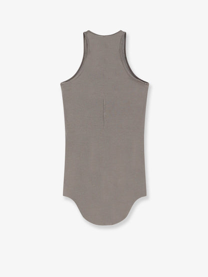 Rick Owens Tower cotton and silk blend tank top - Dust