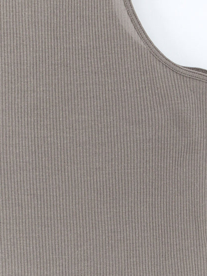 Rick Owens Tower cotton and silk blend tank top - Dust
