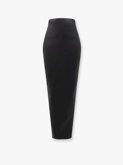 Rick Owens Dirt Pillar Long Stretch Wool Blend skirt - Black