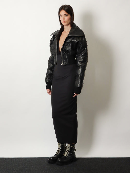 Rick Owens Dirt Pillar Long Stretch Wool Blend skirt - Black