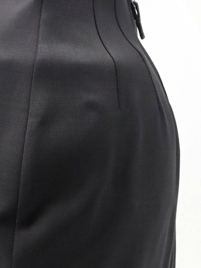 Rick Owens Dirt Pillar Long Stretch Wool Blend skirt - Black