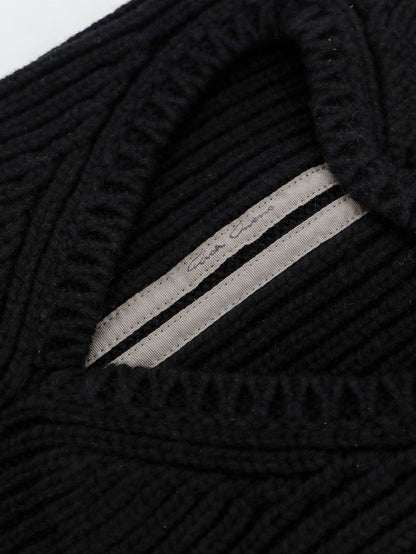 Rick Owens Porteville cashmere and wool blend balaclava - Black