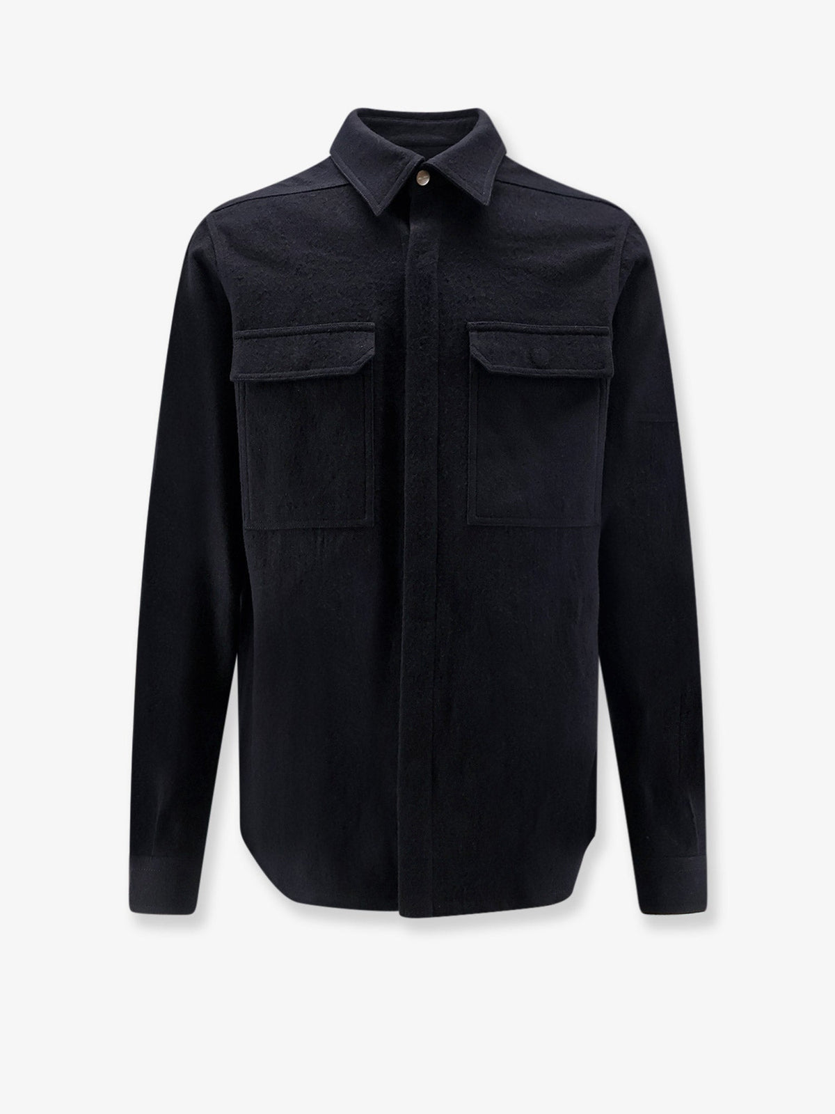 Rick Owens Cotton and Wool Outershirt - Black
