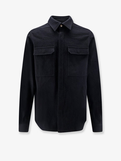 Rick Owens Cotton and Wool Outershirt - Black