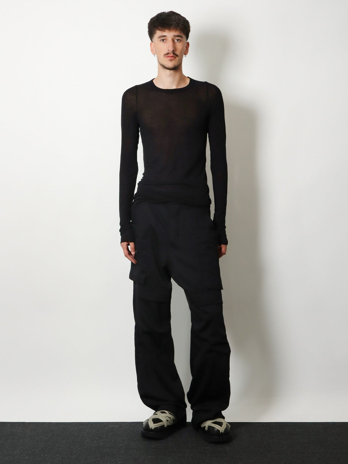 Rick Owens Viscose and silk blend T-shirt - Black