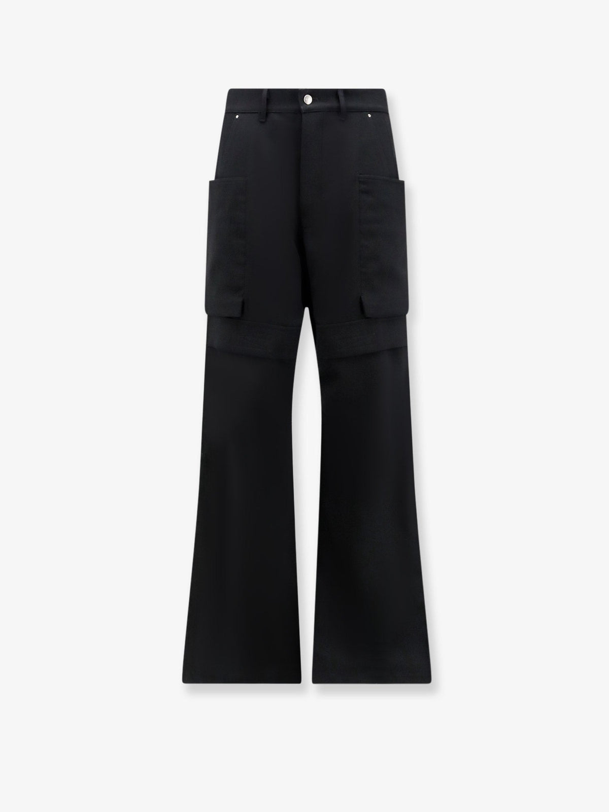 Rick Owens Stefan Cargo Wool Trousers - Black