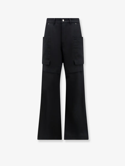 Rick Owens Stefan Cargo Wool Trousers - Black