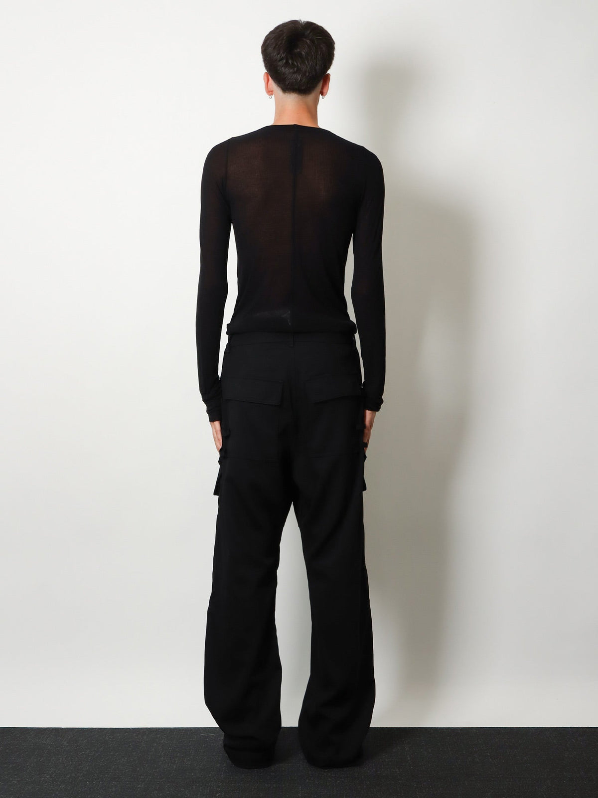 Rick Owens Stefan Cargo Wool Trousers - Black