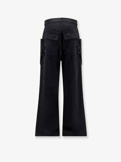 Rick Owens Stefan Cargo Wool Trousers - Black