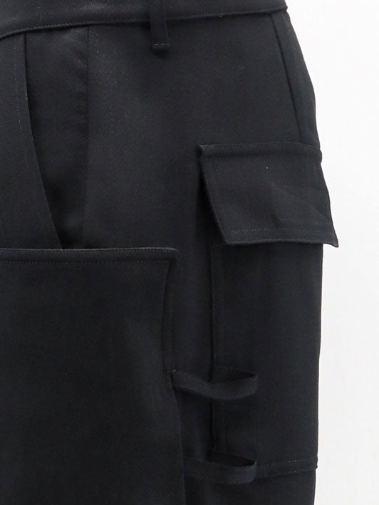 Rick Owens Stefan Cargo Wool Trousers - Black