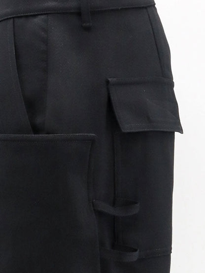 Rick Owens Stefan Cargo Wool Trousers - Black