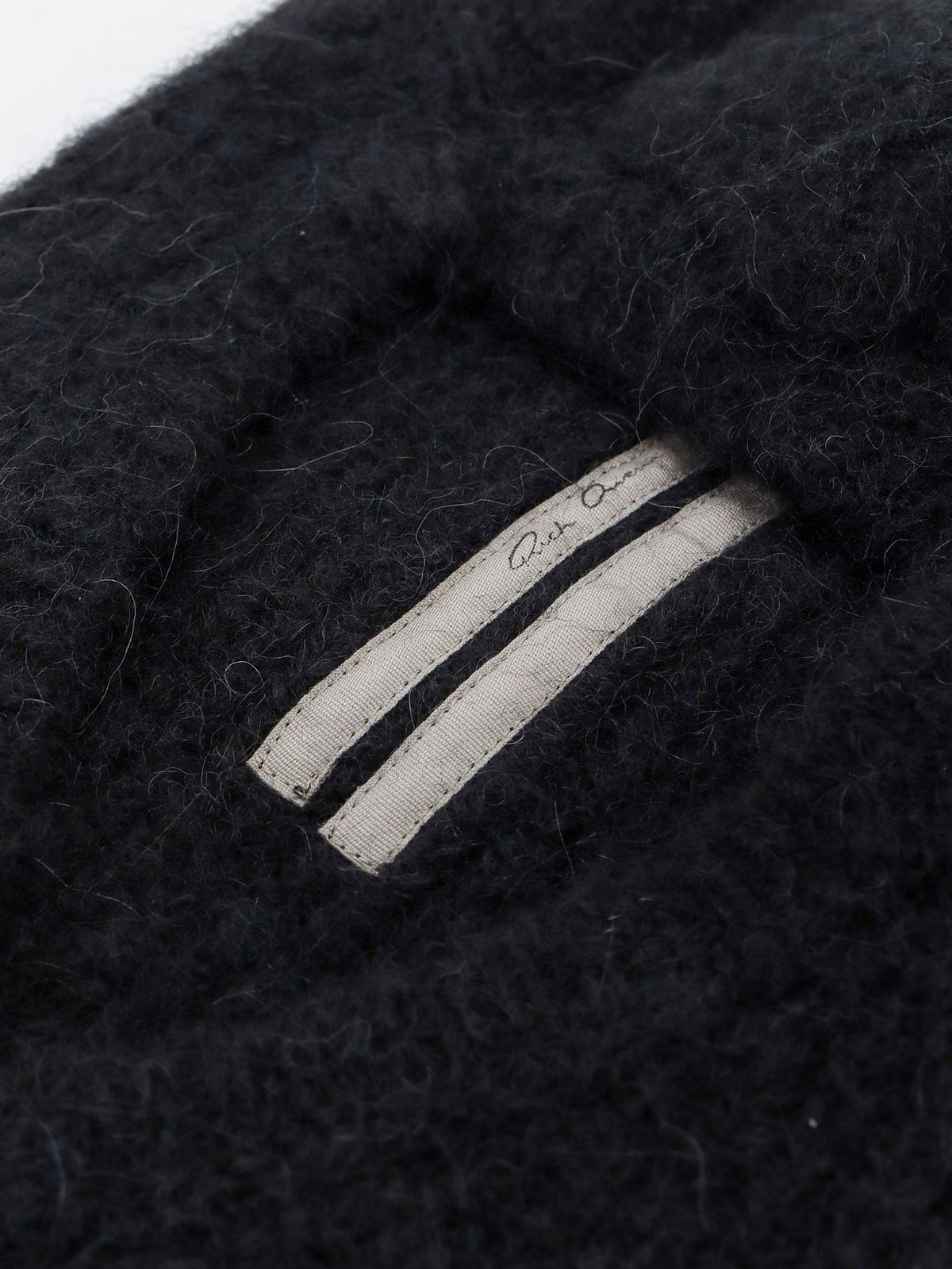 Rick Owens Alpaca and wool blend balaclava - Black