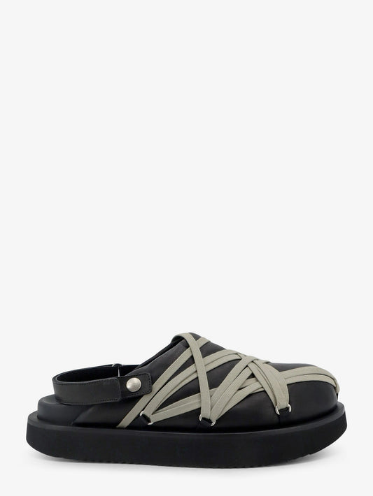 Rick Owens Megalace leather sandals - Blackpearl
