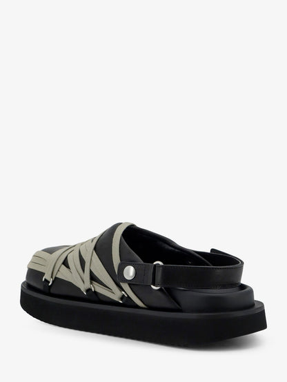 Rick Owens Megalace leather sandals - Blackpearl