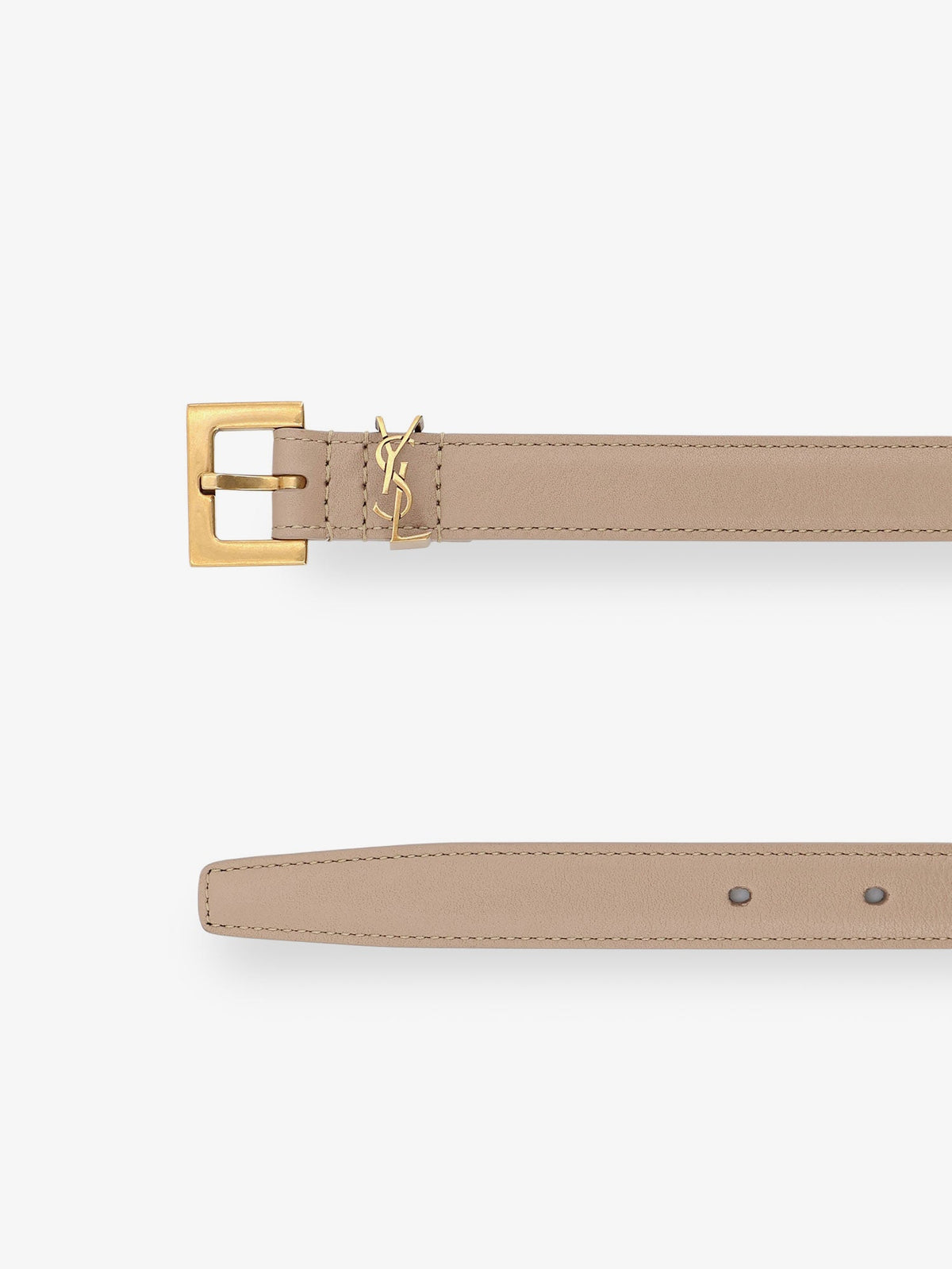 Saint Laurent Leather belt - Dark Beige