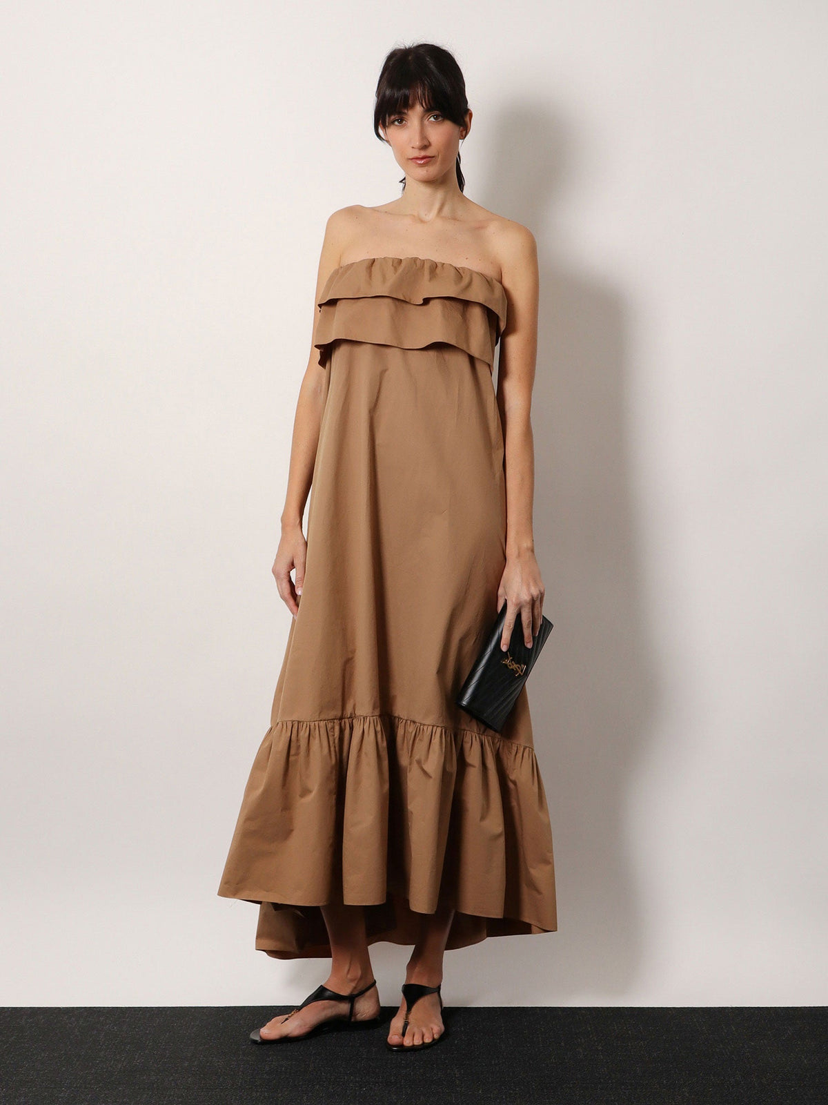 Saint Laurent Pochette Cassandre grain-de-poudre leather crossbody bag - Nero