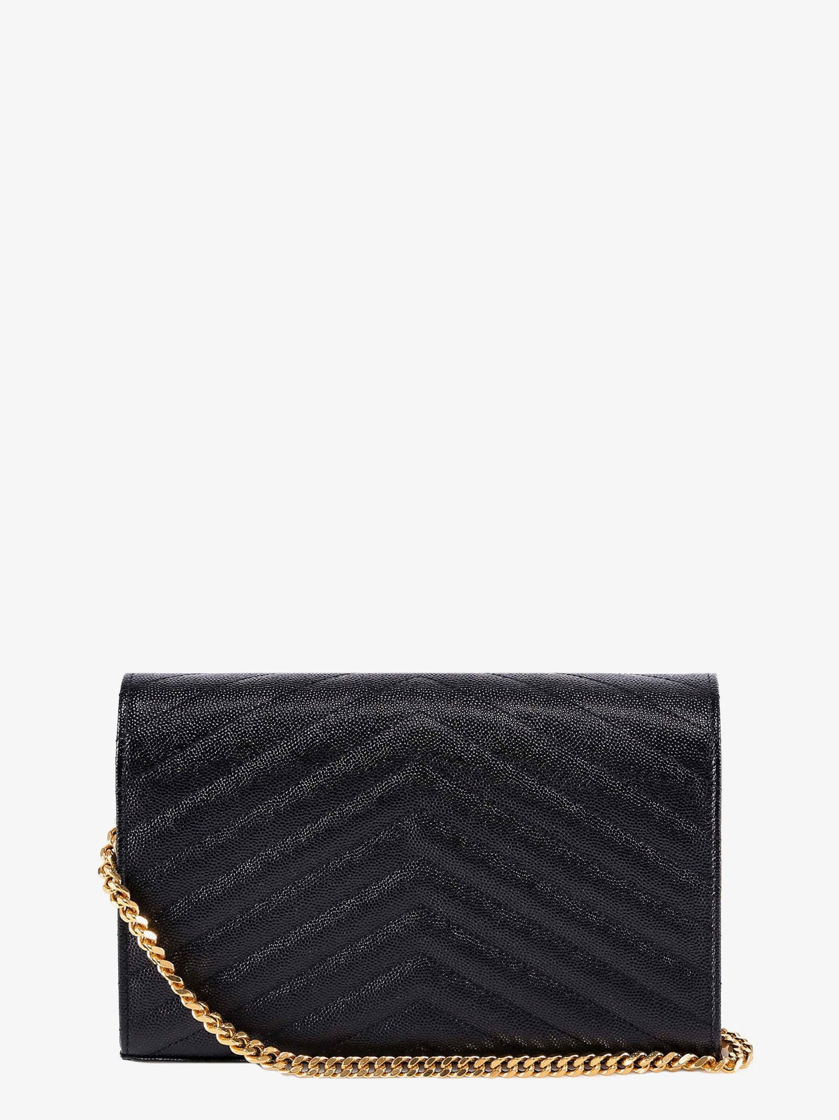 Saint Laurent Pochette Cassandre grain-de-poudre leather crossbody bag - Nero