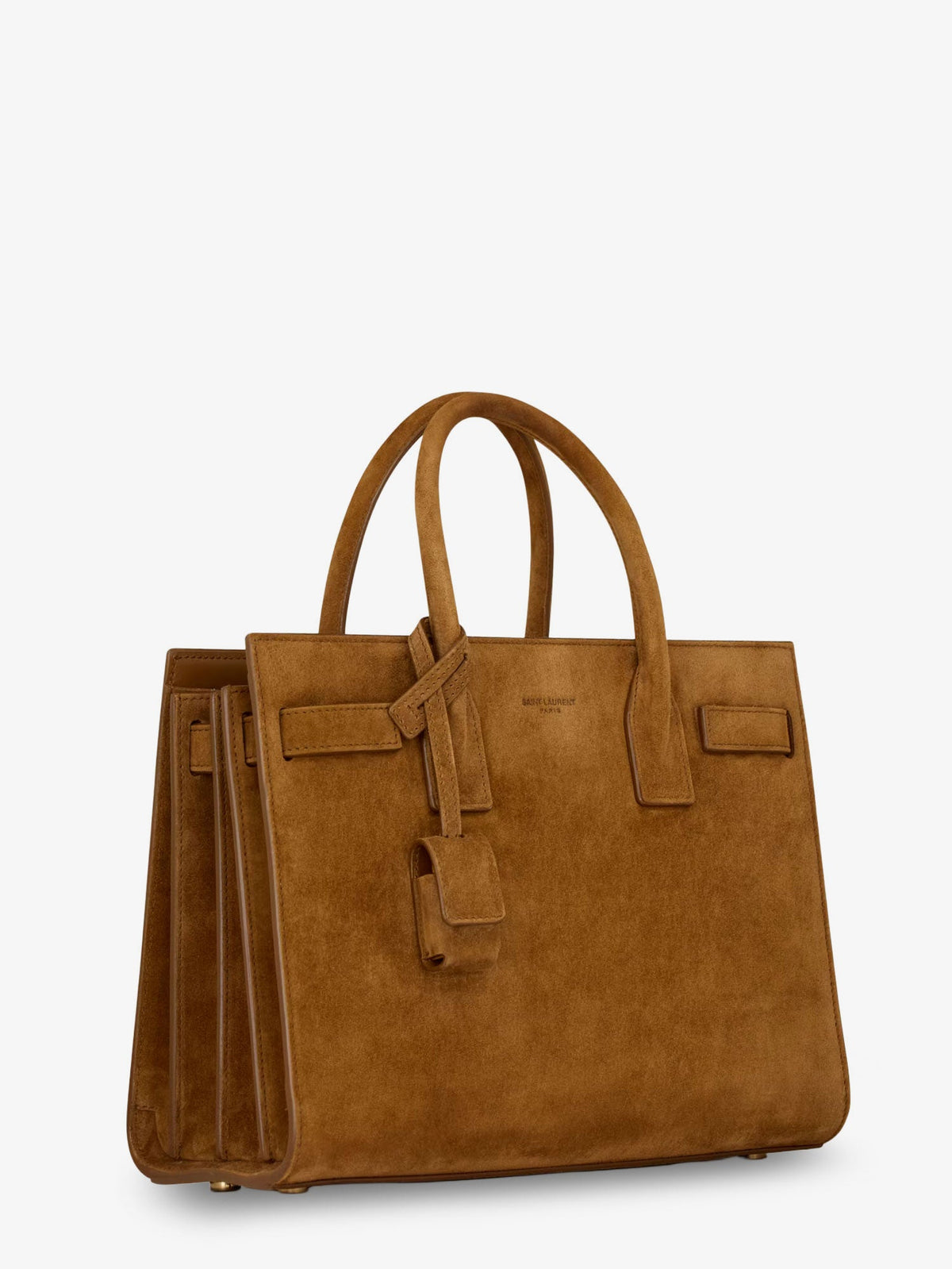 Saint Laurent Sac de Jour Baby suede handbag - Orange Car Co/Occ