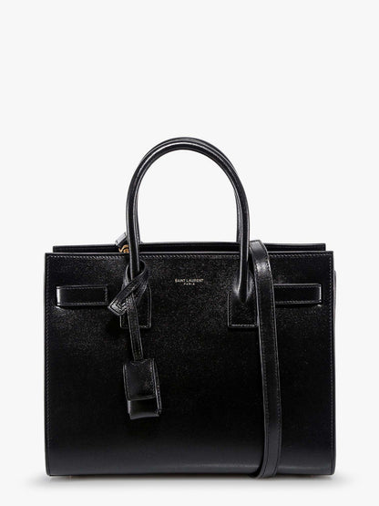 Saint Laurent Baby Sac de Jour leather handbag with padlock - Nero/Nero